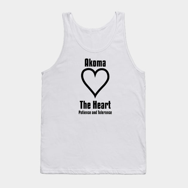 Akoma | Adinkra Symbol | African | African American | Black Lives Tank Top by UrbanLifeApparel